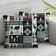 Ulloord Hunting Theme Pillow Cover Reversible Print Square Throw Pillow Cover for Bed or Sofa Decor Rustic Plaid Decorative Cushion Cover,