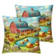 Ulloord Autumn Pillow Cover Single Pack,Farm Cushion Cover for Car RV Camper Office,Red Pillowcase Outdoor Pillow Cover for Kids