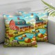 Ulloord Autumn Pillow Cover Single Pack,Farm Cushion Cover for Car RV Camper Office,Red Pillowcase Outdoor Pillow Cover for Kids