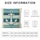 Ulloord White Pillow Cover Reversible Print Nautical Theme Sea Adventure Square Throw Pillow Cover for Bed or Sofa Decor Retro Wooden Board Decorative Cushion Cover