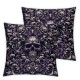 Ulloord Happy Halloween Theme Pillow Cover,Nordic Style Purple Reversible Print Cushion Cover,Skull BOH Flowers Couch Pillow Cover for Bed or Sofa