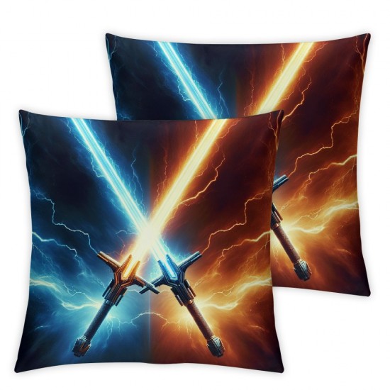 Ulloord Double Sides Print Pillow Cover, Pillowcase Soft Square Cushion Case,Neon Glowing Lightning Throw Pillow Cover for Decoration