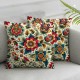 Ulloord Double Sides Pillow Cover, Style Throw Pillow Case Cover for Sofa Couch,Colorful Flowers Romantic Floral Cushion Cover Room Decor,