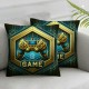 Ulloord Retro en Pillow Cover for Kids , Blue Throw Cushion Cover Room Decor Cushion Case for and