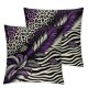 Ulloord Throw Pillow Covers Stripes Soft Square Cushion Case Black Pillowcase for Room Decor Pillowcase