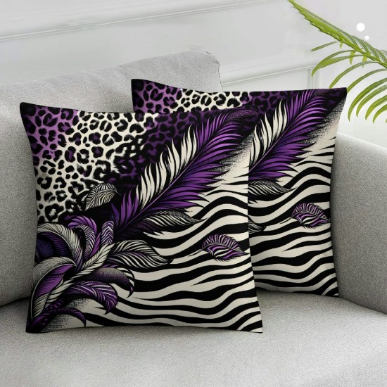 Ulloord Throw Pillow Covers Stripes Soft Square Cushion Case Black Pillowcase for Room Decor Pillowcase