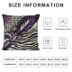 Ulloord Throw Pillow Covers Stripes Soft Square Cushion Case Black Pillowcase for Room Decor Pillowcase