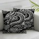 Ulloord Dragon Pillow Covers for Couch Sofa Bed White Pillow Covers Pillowcase Cushion Case Black Outdoor Pillow Covers