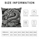 Ulloord Dragon Pillow Covers for Couch Sofa Bed White Pillow Covers Pillowcase Cushion Case Black Outdoor Pillow Covers