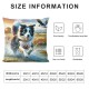 Ulloord Cartoon Dog Duck Throw Pillow Cover " House Pet Soft Square Cushion Case Splash of Water Pillowcase for Bedroom Decor Reed Plant Sunny Sky Pillowcase,Single Pack