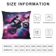 Ulloord Themed Pillow Cover Silhouette Competition Game Style Pillow Case for Boys Teens Starry Galaxy Dreamy Cushion Cover for Living Room