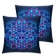 Ulloord  Hexagon Reversible Print Pillow Cover  for Bed or Sofa,Purple Blue Neon Light Diamond  Cushion Cover,Honeycomb Design Art Geometric Single Pack Couch Pillow Cover