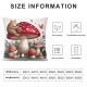 Mushroom Throw Pillow Covers Colorful Butterfly Watercolor Plants Pillow Cases for Kids Boys Girls Cute Cartoon Rustic Style Cushion Covers for Bed RV