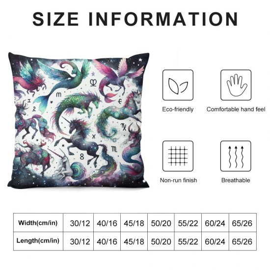 Navy Pillow Cover Single Pack, Print Silhouette Cushion Cover for Patio Tent Balcony,Dreamy Galaxy Colorful Butterfly Pillowcase for Adults