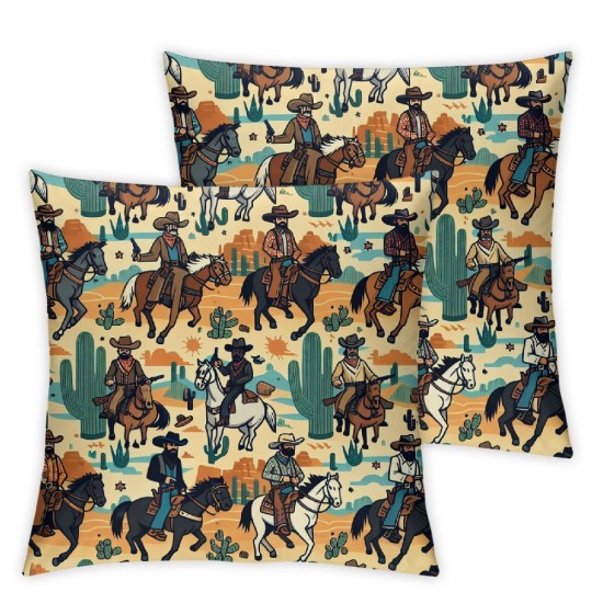 Western Pillow Covers Plant Pillow Covers Retro Pillowcase Cushion Case Animal Horse Pastel Green Outdoor Pillow Covers