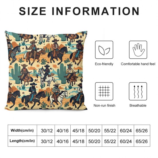 Western Pillow Covers Plant Pillow Covers Retro Pillowcase Cushion Case Animal Horse Pastel Green Outdoor Pillow Covers