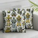 Ulloord Cartoon Robot Pillow Covers for Couch Sofa Bed Screw Tools Pillow Covers Vintage Robots Theme Pillowcase Cushion Case Lightning Print Outdoor Pillow Covers