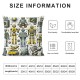 Ulloord Cartoon Robot Pillow Covers for Couch Sofa Bed Screw Tools Pillow Covers Vintage Robots Theme Pillowcase Cushion Case Lightning Print Outdoor Pillow Covers