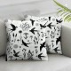 Pillow Cover for Sofa Couch Chair Throw Pillow Cover Hunt Duck Animal Reed Plant Outdoor Pillow Cover Vintage Sketch Black White Cushion Cover