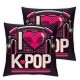 Throw Pillow Covers Pink Black Splice Pillow Cases Cushion Cover Modern Pillow Covers for Couch Sofa