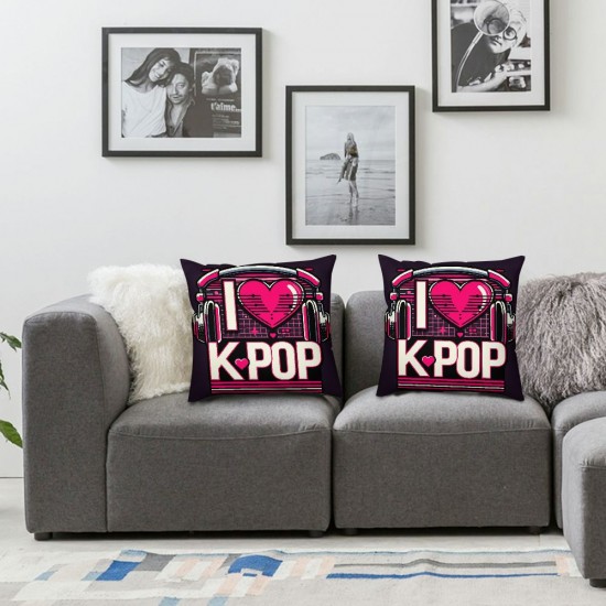 Throw Pillow Covers Pink Black Splice Pillow Cases Cushion Cover Modern Pillow Covers for Couch Sofa