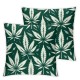 Ulloord Pillow Cover for Home Bed White Leaf Plant Decor Cushion Cover Style Print Green Cushion Case for Party Housewarming Office RV