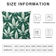 Ulloord Pillow Cover for Home Bed White Leaf Plant Decor Cushion Cover Style Print Green Cushion Case for Party Housewarming Office RV