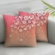 Pink Print Throw Pillow Covers for Girls Women, Botanical Floral Cushion Covers for Car RV Camper Office,Natural Plant Theme Pillowcases Outdoor Pillow Covers