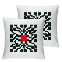 Ulloord Modern Square Pillow Cover Black White Red Throw Pillow Cover for Living Room Home Decor Party Sofa Cushion Case