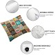 Retro Stripes Cushion Cover Throw Pillow Cover for Wood Texture Cushion Case for Bedroom Car Party ,