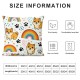 Lovely Dog Decorative Square Throw Pillow Cover Watercolor Rainbow Paw Print Pillow Cover for Living Room RV Cushion Case