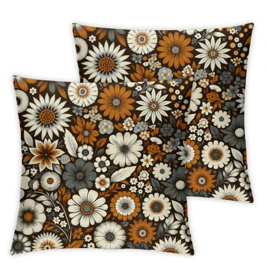 Ulloord Pillow Cover Floral Style Decorative Pillow Cover Farmhouse Style Throw Pillow Cover for Living Room Couch Decor