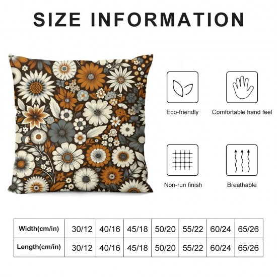 Ulloord Pillow Cover Floral Style Decorative Pillow Cover Farmhouse Style Throw Pillow Cover for Living Room Couch Decor