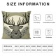 Ulloord Deer Head Romantic Hidden Zipper Home Sofa Decorative Throw Pillow Cover Cushion Case Square Design Printed Pillowcase