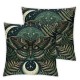 Ulloord Pillow Covers Pillow Cases Cushion Covers for Kids Adults, Leaves Exotic Decorative Square Cushion Cases Set for Bedroom Living Room