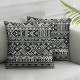 Ulloord Black and White Aztec Tribal Romantic Hidden Zipper Home Sofa Decorative Throw Pillow Cover Cushion Case  Square Design Printed Pillowcase