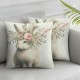 Ulloord Hunny Pink Throw Pillow Covers, Easter Eggs Spring Cushion Case for Sofa Couch