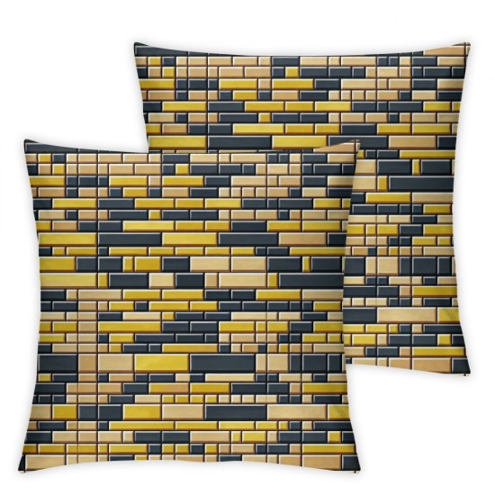 Ulloord Eight Bit Romantic Hidden Zipper Home Sofa Decorative Throw Pillow Cover Cushion Case Square Design Printed Pillowcase