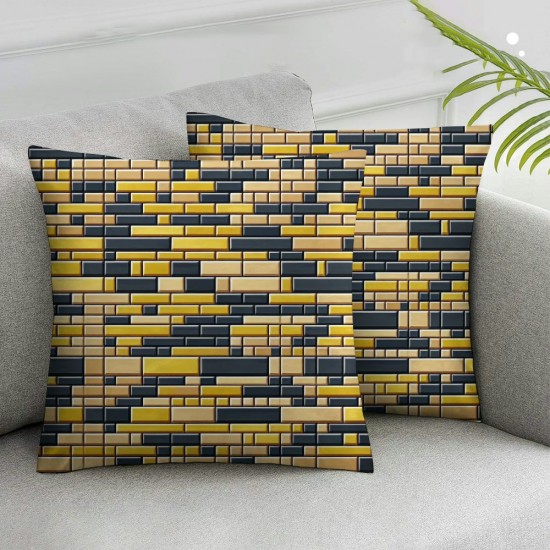 Ulloord Eight Bit Romantic Hidden Zipper Home Sofa Decorative Throw Pillow Cover Cushion Case Square Design Printed Pillowcase