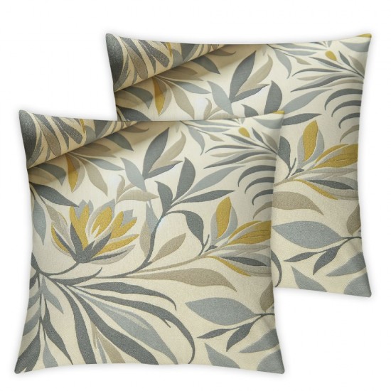 Ulloord  Throw Pillow Cover Dahlia Flowers  Nature Fashion Petal Yellow Gray Square Pillow Case Cushion Cover for Home Car Decorative