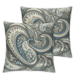 Ulloord Decorative Throw Pillow Cover Cushion Case, Pattern,,Blue Brown Cream Multicolor