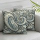 Ulloord Decorative Throw Pillow Cover Cushion Case, Pattern,,Blue Brown Cream Multicolor