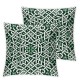 Ulloord  Fathers Day Pillow Covers Geometric Pattern Throw Pillow Cover Green  Fresh Modern Cool Square Pillow Case Cushion Cover for Home Car Decorative