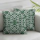 Ulloord  Fathers Day Pillow Covers Geometric Pattern Throw Pillow Cover Green  Fresh Modern Cool Square Pillow Case Cushion Cover for Home Car Decorative