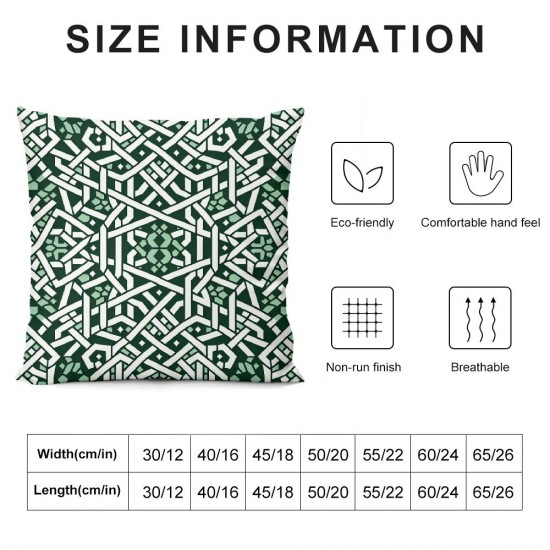 Ulloord  Fathers Day Pillow Covers Geometric Pattern Throw Pillow Cover Green  Fresh Modern Cool Square Pillow Case Cushion Cover for Home Car Decorative