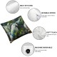 Ulloord Throw Pillow Cover Floral Palm Leaves Bird Paradise Flower Nature Square Pillow Case Cushion Cover for Home Car Decorative