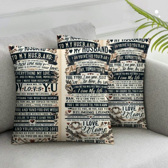 Ulloord to My Throw Pillow Case Valentine Wedding for Pillowcase Decorative Pillow Cover