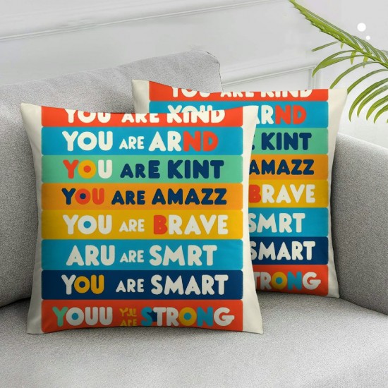 Ulloord Inspirational Quotes Pillowcase Gift, Bedroom Classroom Pillowcase, , for , Women, , Employee Flannel Cushion Cover