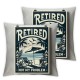 Ulloord Retirement Gifts Pillow Covers, Not My Problem Anymore, for Dad Mom Gifts Pillow Covers Coworkers for Day Birthday Gifts Flannel Pillow Covers