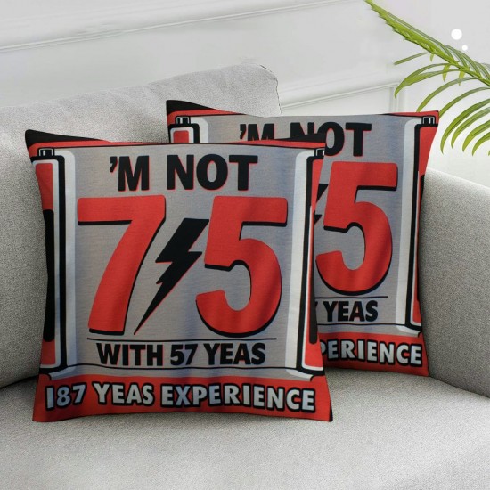 Ulloord 75th Birthday Gifts for Birthday Pillowcase, 75 Years Old Birthday Gifts, Pillowcase for ,,, , Flannel Pillow Covers